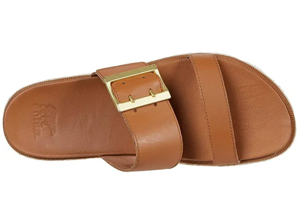 Sorel Women's Roaming Buckle Slide Jute Sandal - 10.5 - Camel Brown