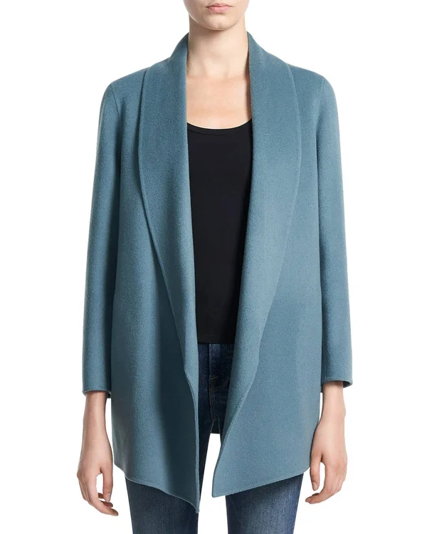 Theory Women's Clairene Shawl Collar Jacket - Ivory - Size Small