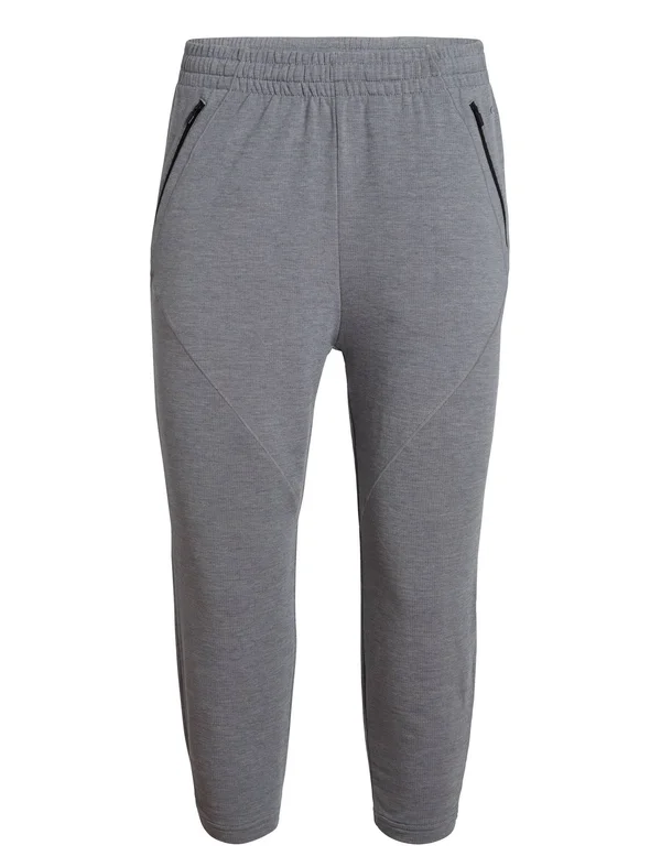 Icebreaker Women's Cool-Lite Momentum 3Q Pant - Large - Fossil, Snow Heather