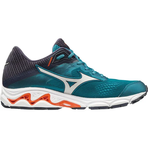 Mizuno - Men's Wave Inspire 15 Running Shoe - Ocean Depths-Cloud, Size 7
