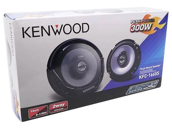 Kenwood Kfc-1665s 6 1/2x22 Sport Series 2-Way Flush Mount Coaxial Car Speakers