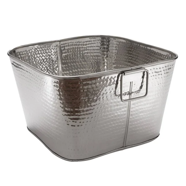 American Metalcraft (STH16) 16x22 x 9x22 Hammered Stainless Steel Square Beverage Tub