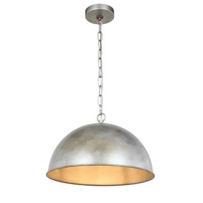 Nederland 1 - Light Single Dome Pendant Greyleigh Finish: Silver - Size: 10x22 H x 15x22 W x 15x22 D