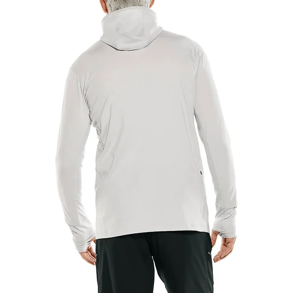 Coolibar Men's Agility Performance Hoodie - UPF Protection Hoodies for Men, Grey, Small