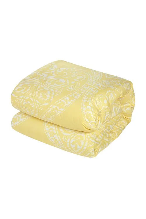 Parma Sicily Reversible Printed Comforter Set Yellow - Size: Queen