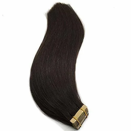 Goo Goo 16inch Tape in Hair Extensions Human Hair Dark Brown Silky Straight Remy