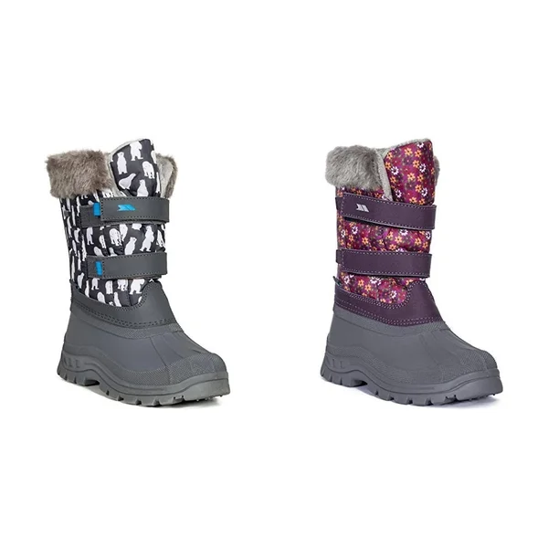 Trespass Childrens/Kids Vause Touch Fastening Snow Boots, 3 Youth US, Blue Print