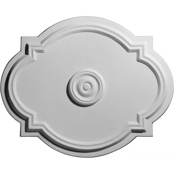 21 1/4x22W x 17 3/8x22H x 1x22P Waltz Ceiling Medallion (Fits Canopies Up to 4 1/2x22), Hand-Painted Stone Hearth Crackle