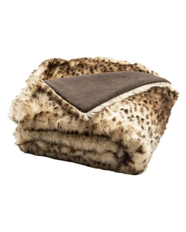 Safavieh Faux Leopardis Throw - Brown/Black