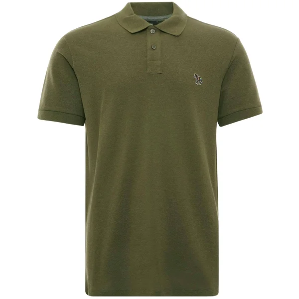Paul Smith Organic Cotton-Pique Zebra Polo Shirt, Khaki, M2R-183KZ