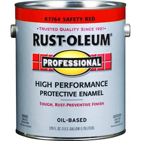 Rust-Oleum K7764402 Professional Safety Red Direct to Metal Gallon 400 VOC Alkyd Enamel (Case of 2)