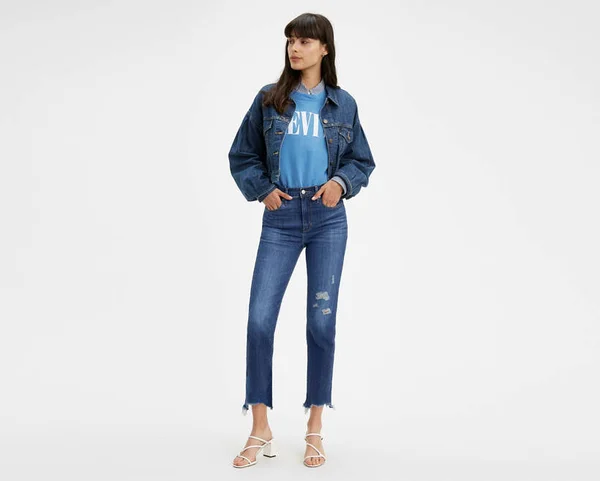 Levi&s 724 High Rise Straight Crop Women's Jeans - Lapis Sun 25