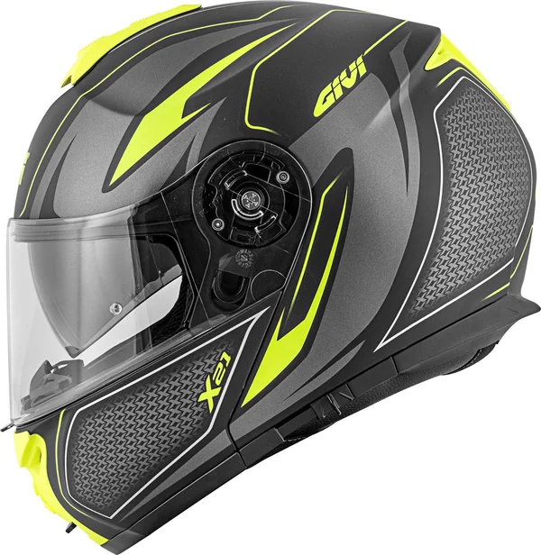 Givi X.21 Challenger Shiver Helmet - black-yellow, Size L