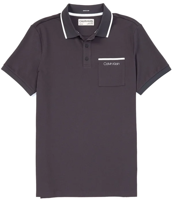 Calvin Klein Men's Move 365 Tipped Polo Shirt - Grey - Xs