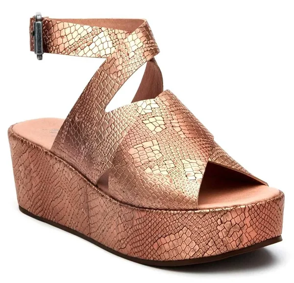 Matisse Runaway Women's Platform - Rosegold Snake, 8 M