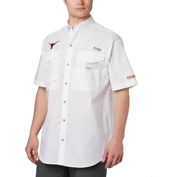Columbia NFL Bonehead Short Sleeve Shirt L, TEX, White