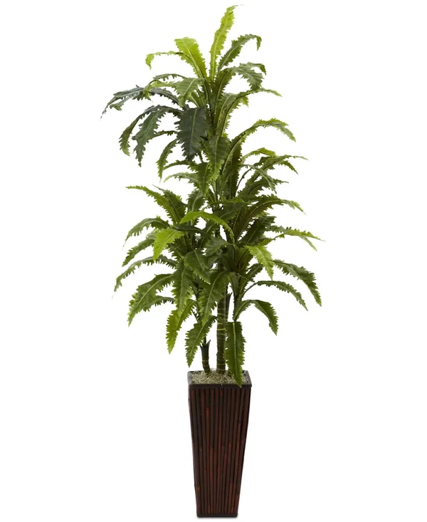 Nearly Natural 55-in Artificial Silk Plant in Green, 6748