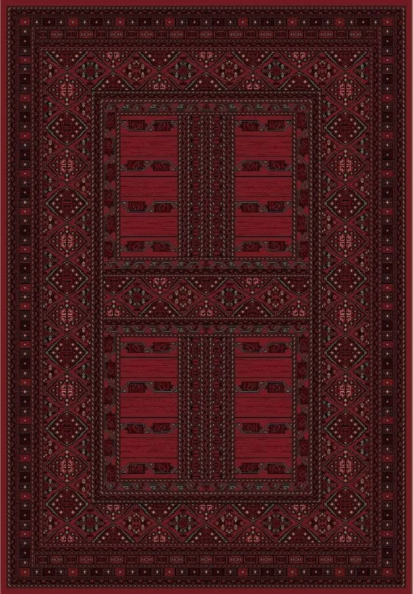 Dynamic Rugs Crown 16232 Area Rug - Red, 7&10x22x10&10x22 Rectangle