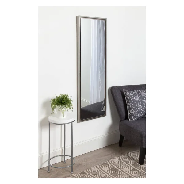 Kate and Laurel Evans Framed Wall Panel Mirror, 16x48, Silver