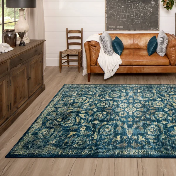 Mohawk Home Baikal Navy Area Rug - 2& 6x22 x 6&