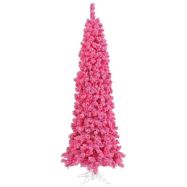 Vickerman K168782 9&x48x22 Flocked Pink Fir Tree 1651T