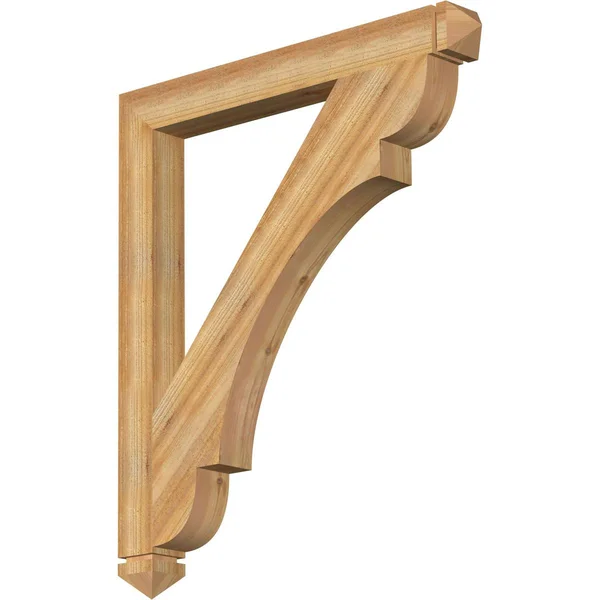 Ekena Millwork BKT04X38X44OLY03RWR 4x22W x 38x22D x 44x22H Olympic Arts & Crafts Rough Sawn BRACKET - Western Red Cedar