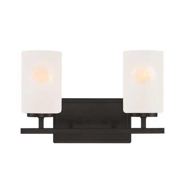 Designers Fountain Carmine 2-Light Matte Black Bath Bar Vanity Light