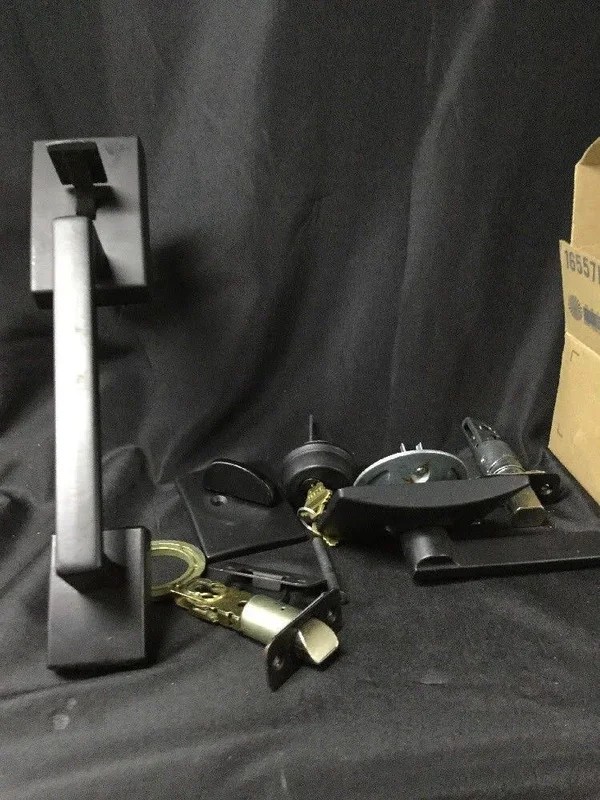 Schlage Lock Company Century Single Cylinder Handleset and Latitude Lever Matte Black (F60 Cen 622 LAT Cen )