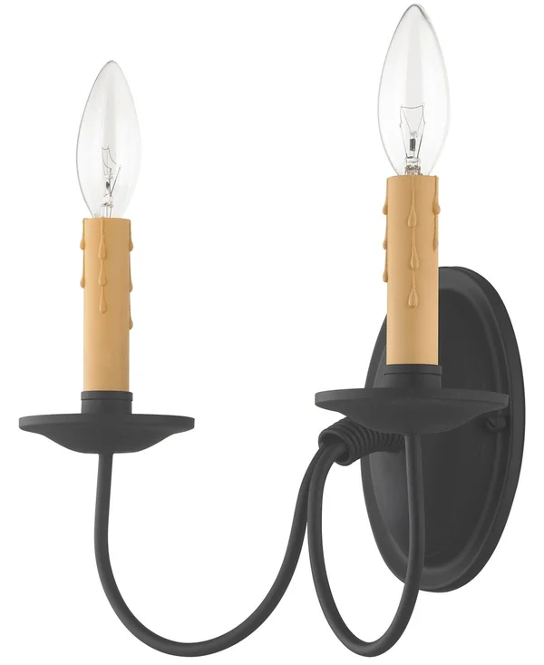 Livex Lighting 4452-04 2 Light Heritage Wall Sconce - Black