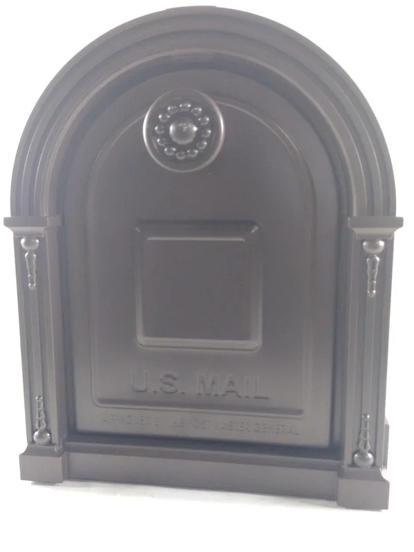 Gibraltar Mailboxes Garrison Large, Steel, Post Mount Mailbox, Venetian Bronze