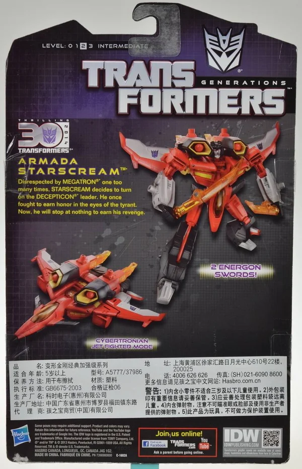 Starscream Armada Transformers Generations Deluxe Figure