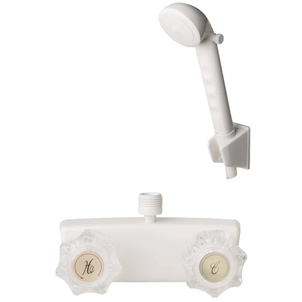 Builders Shoppe 3220acp 4120cp RV Motorhome Replacement Non-Metallic Two Handle Shower Faucet Valve Diverter with Matching Hand