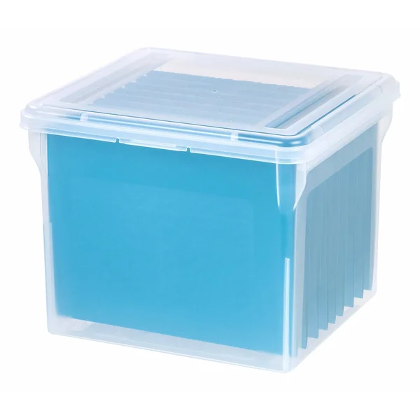 Iris Letter Size File Box - Clear, Pack of 6