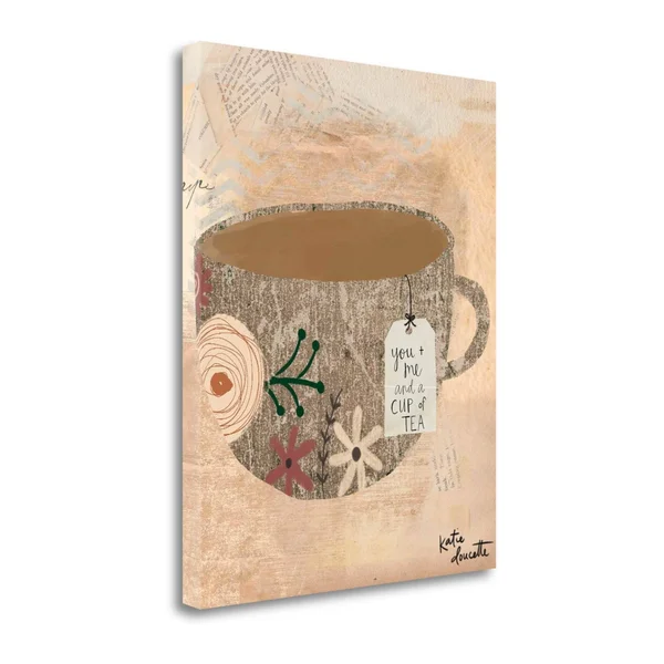 Tangletown Fine Art You - Me and Tea by Katie Doucette, Giclee Print on Gallery Wrap Canvas, 20x24x22