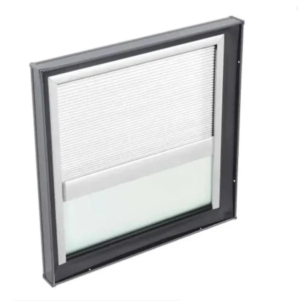Velux FCM 2222 2005FH00 Skylight with Accessory Tray and Blinds Pleated 22 1/2