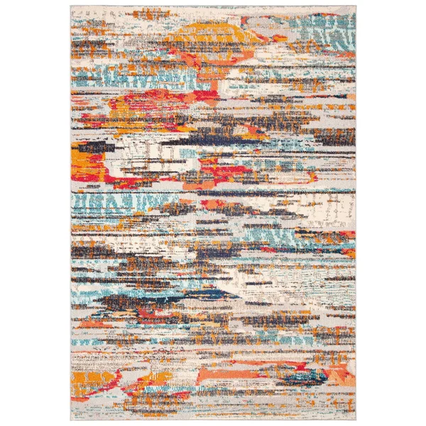 Safavieh Madison 400 Rug Collection MAD419F - Grey, Turquoise - 8& x 10&