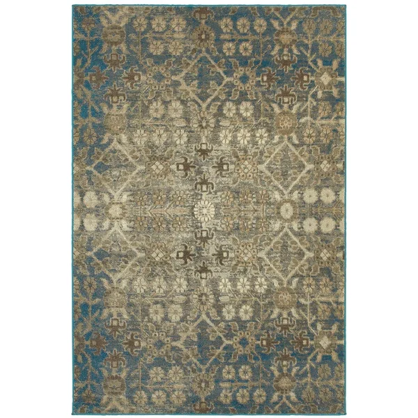 Oriental Weavers Brentwood 8020L Multi/ Blue Area Rug 5& 3x22 x 7& 3x22