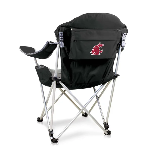 Black Washington State Cougars Reclining Camp Chair