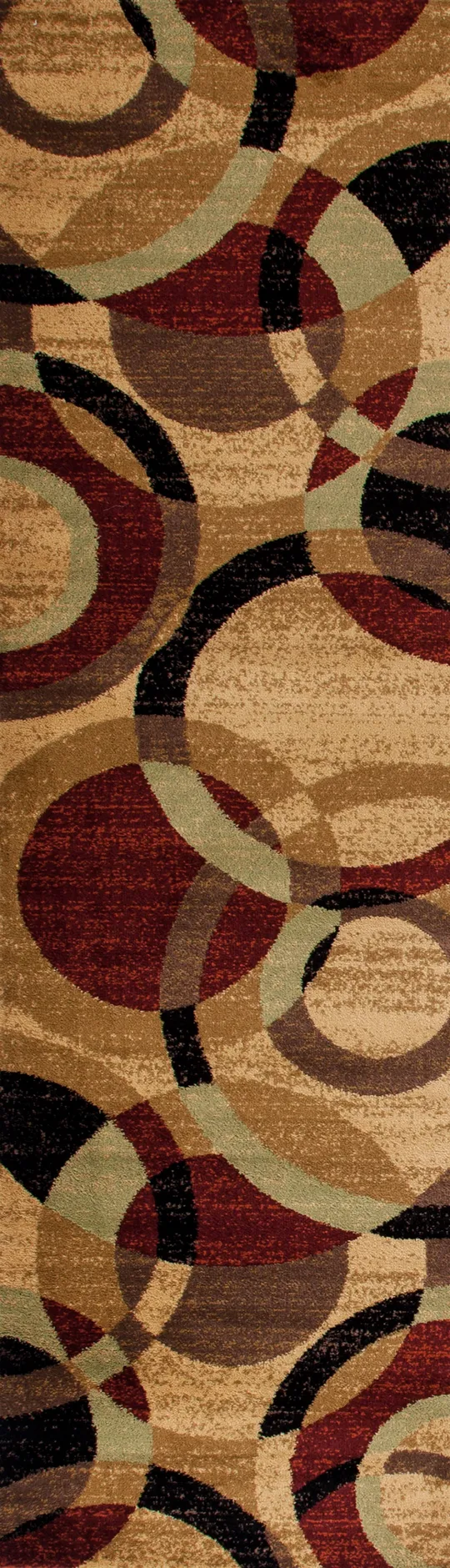 World Rug Gallery Contemporary Modern Circles Area Rug - Multi