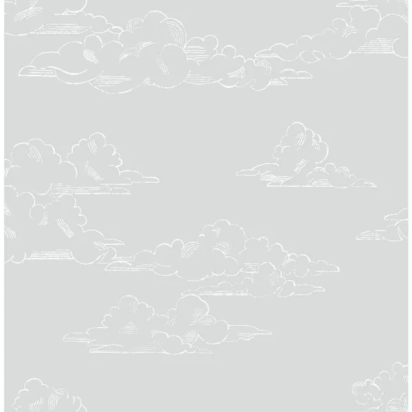 Vintage Cloud Grey Wallpaper - Gray