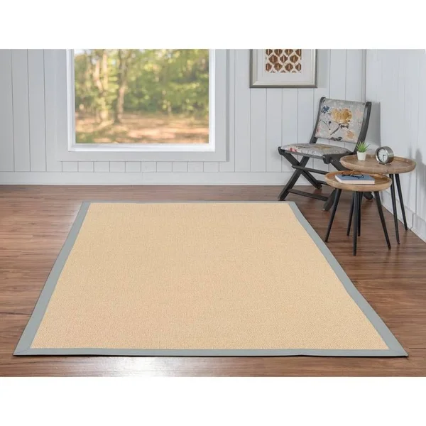 Linon Athena Natural and Burnt Orange - RUG-AT011023