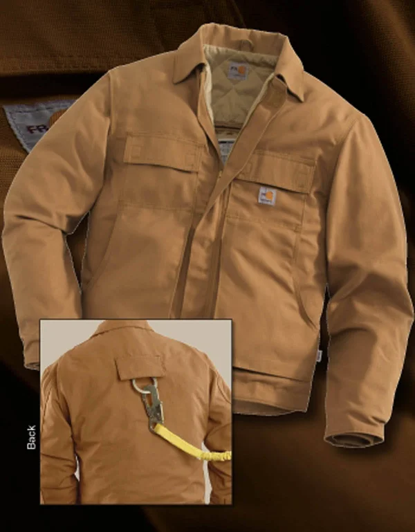 Carhartt Men's Carhartt Brown Flame-Resistant Lanyard Access Jacket