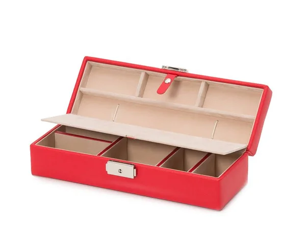 Wolf Heritage Safe Deposit Box, Red Saffiano