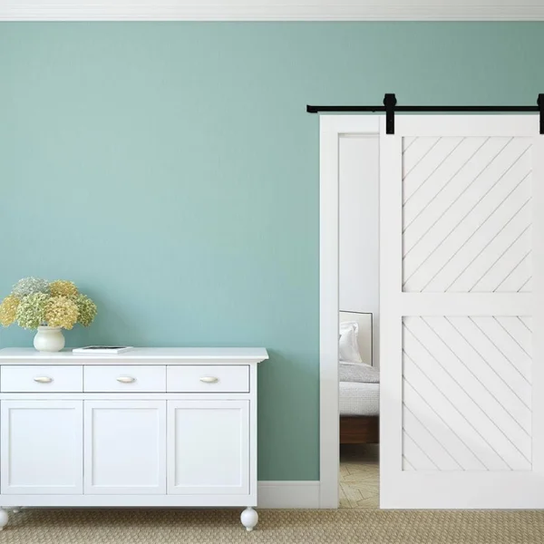 Premium J-Top Mount Barn Door Hardware Set for 1 3/8x22 to 2 1/4x22 Doors (Track Length: 72 Inches - Matte Black)