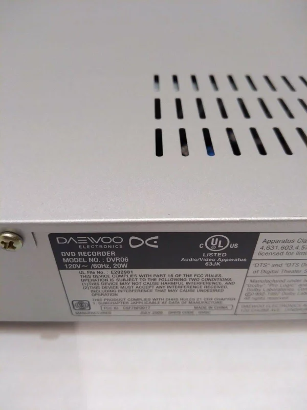 Daewoo DVR-06 - DVD recorder - silver