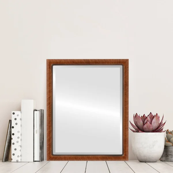 Pasadena Framed Rectangle Mirror - Vintage Walnut