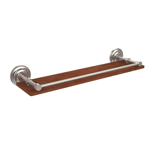 Allied Brass Que New Collection 22 inch Solid IPE Ironwood Shelf with Gallery Rail