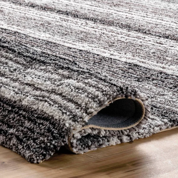 nuLOOM Drey Ombre Shag Area Rug, Size: 4& Square, Gray
