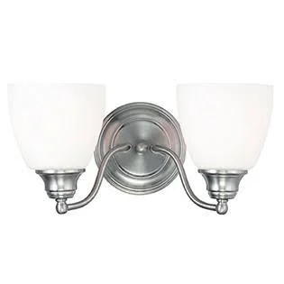 Livex Lighting 13672-91 Somerville 2-Light Bath Light - Brushed Nickel