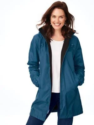 Totes Women's Longer Length Storm Parka - Storm Blue M Misses